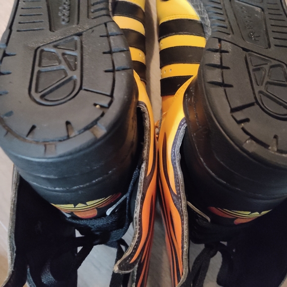 Adidas Men's Yellow and Black Flame Sneakers - Picture 9 of 9